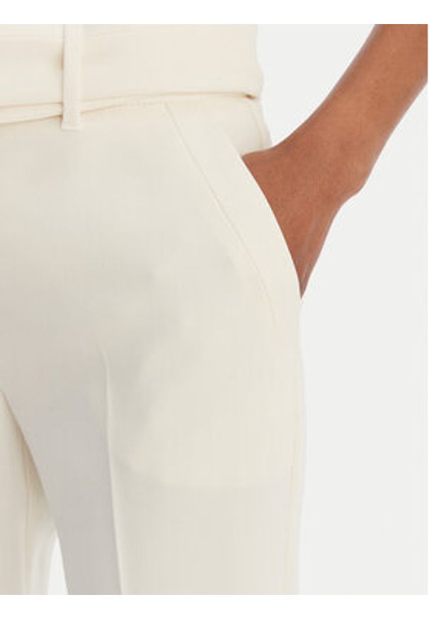 Marella Chinosy Elica 2613131063 Écru Slim Fit. Materiał: syntetyk