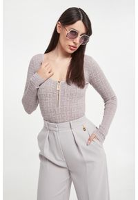 Elisabetta Franchi - Body damskie ażurowe ELISABETTA FRANCHI. Wzór: ażurowy