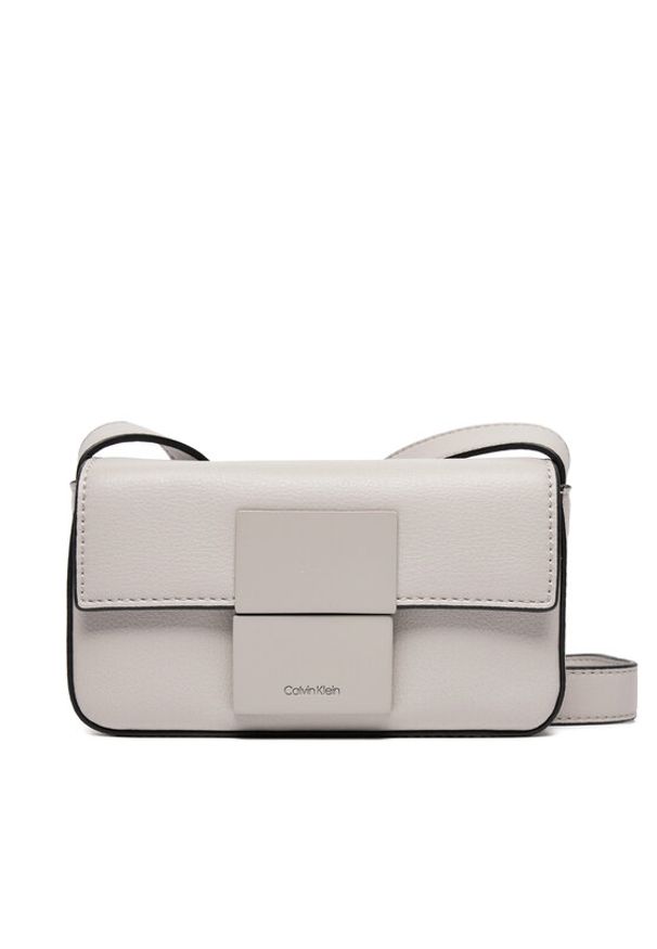 Calvin Klein Saszetka Iconic Plaque Camera Bag Xs K50K511650 Szary. Kolor: szary. Materiał: skóra