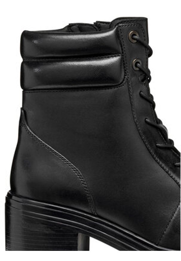 Geox Trzewiki D Damiana D56QCC 043TU C9999 Czarny. Kolor: czarny. Materiał: skóra