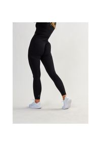 BESHAPED - Legginsy fitness damskie Beshaped Power Up! modelujące. Kolor: czarny. Materiał: nylon. Sport: fitness
