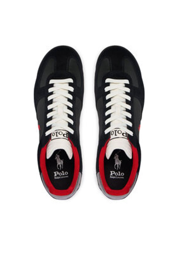 Polo Ralph Lauren Sneakersy 809974040004 Czarny. Kolor: czarny. Materiał: skóra, zamsz