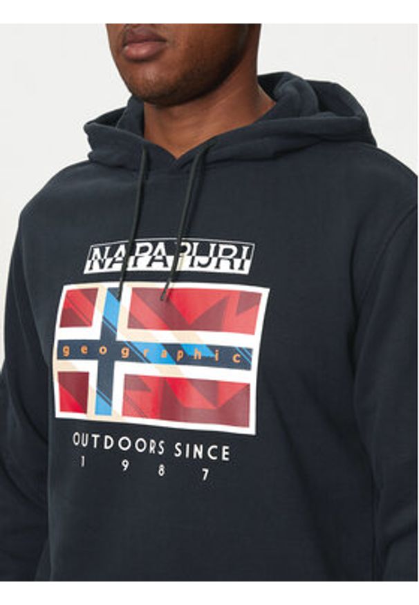 Napapijri Bluza B-Dorees NP0A4IBD Granatowy Relaxed Fit. Kolor: niebieski. Materiał: bawełna