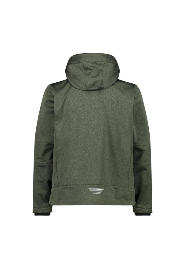 Kurtka męska turystyczna CMP M. Typ kołnierza: kaptur. Kolor: zielony. Materiał: softshell. Sport: turystyka piesza