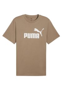 Puma - T-shirt Męski Logo ESS No.1. Kolor: brązowy. Sport: turystyka piesza