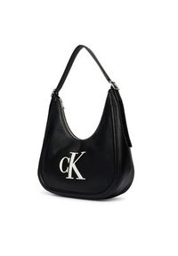 Calvin Klein Torebka Bold Ck Crescent LV04F3427G Czarny. Kolor: czarny. Materiał: skórzane #6