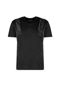 Les Hommes T-shirt | LKT102 703A | Regular Fit Mercerized Cotton T-Shirt | Mężczyzna | Czarny. Okazja: na co dzień. Kolor: czarny. Materiał: bawełna. Styl: casual #4