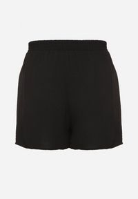 Born2be - Czarne Szorty z Wysokim Stanem i Gumką w Pasie Mevaraia. Stan: podwyższony. Kolekcja: plus size. Kolor: czarny. Sezon: lato. Styl: klasyczny, elegancki #6