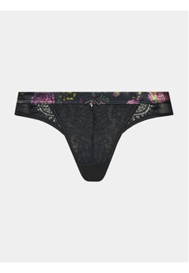 Hunkemöller Stringi Amelie String R 203519 Czarny. Kolor: czarny. Materiał: syntetyk