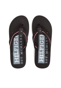 TOMMY HILFIGER - Tommy Hilfiger Japonki Corporate Hilfiger Beach FM0FM05436 Czarny. Kolor: czarny. Materiał: materiał #6