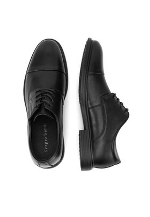 Sergio Bardi Półbuty MF1651-2Z Czarny. Kolor: czarny. Materiał: skóra