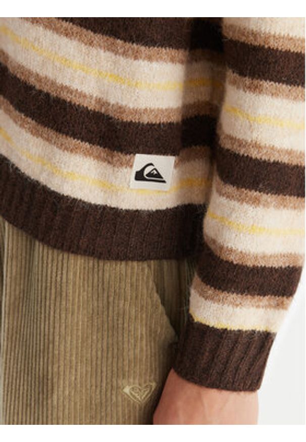Quiksilver Kardigan Bukit EQWSW03030 Brązowy Regular Fit. Kolor: brązowy. Materiał: syntetyk