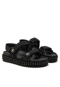 Tory Burch Sandały Kira Sport Sandal 159921 Czarny. Kolor: czarny. Materiał: skóra, zamsz. Styl: sportowy #3