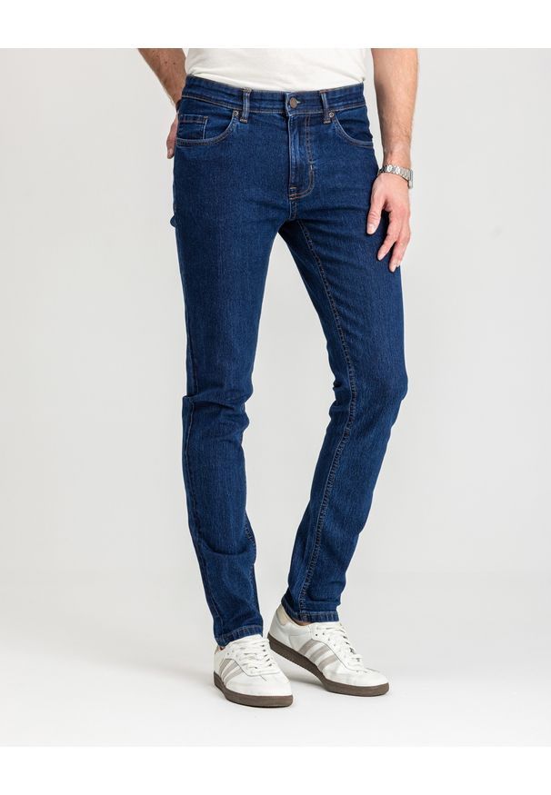MARCUS - Męskie Spodnie Jeansowe Marcus Sebb 2217 Raw Dark Blue 14-200304