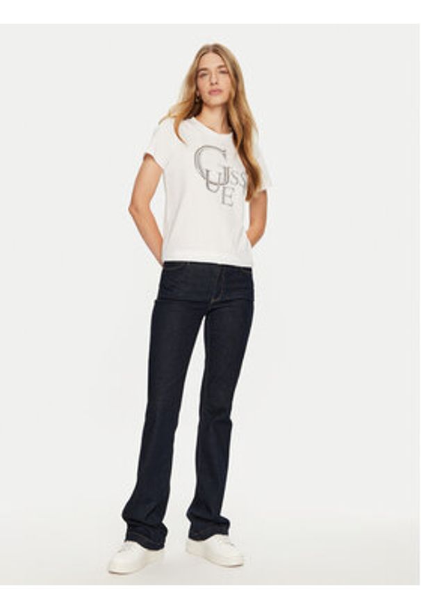 Guess T-Shirt W4BI16 I3Z14 Biały Regular Fit. Kolor: biały. Materiał: bawełna
