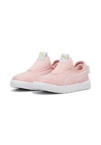 Puma - Buty do chodzenia dla dzieci Courtflex v3 Slip On PUMA Peach Smoothie. Zapięcie: bez zapięcia. Kolor: różowy, niebieski, wielokolorowy. Sport: turystyka piesza #1