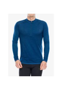 Bluza do biegania męska Compressport Trail HZ LS Tshirt M. Kolor: niebieski