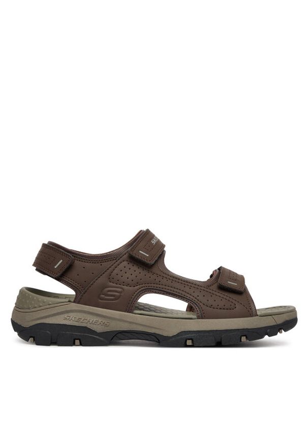 skechers - Skechers Sandały Tresmen - Garo 204105/CHOC Brązowy. Kolor: brązowy. Materiał: skóra