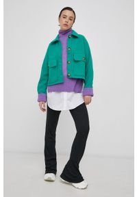 Vero Moda Sweter damski kolor fioletowy z golfem. Typ kołnierza: golf. Kolor: fioletowy. Materiał: dzianina #2