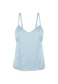 Urban Classics - Top Damski / Damski Z Satyny Wiskozowej. Kolor: niebieski. Materiał: satyna, wiskoza. Sport: turystyka piesza #1