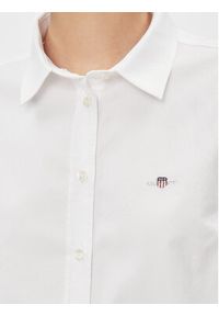 GANT - Gant Koszula Slim Stretch Oxford 4300141 Biały Slim Fit. Kolor: biały. Materiał: bawełna #5