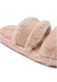 TOMMY HILFIGER - Tommy Hilfiger Kapcie Fur Basics Slipper FW0FW08343 Różowy. Kolor: różowy. Materiał: materiał #3