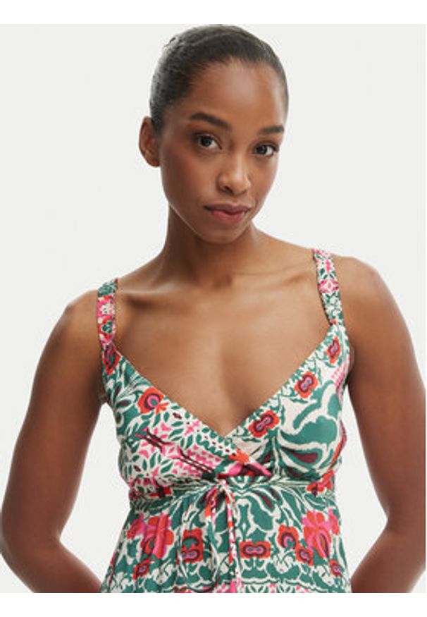 Iconique Sukienka letnia Lidia IC26-095 Kolorowy Regular Fit. Materiał: syntetyk. Wzór: kolorowy. Sezon: lato