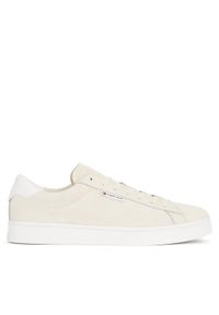 Tommy Jeans Sneakersy Tjm Leather Low Cupsole Suede EM0EM01375 Beżowy. Kolor: beżowy. Materiał: zamsz, skóra