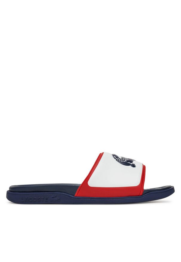 Klapki Lacoste. Wzór: kolorowy