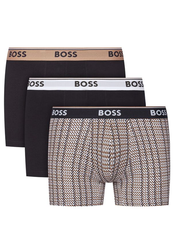 BOSS Komplet 3 par bokserek 50531685 Kolorowy. Materiał: bawełna. Wzór: kolorowy
