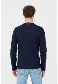 Aeronautica Militare - AERONAUTICA MILITARE Granatowy męski longsleeve bawełniany, Rozmiar M. Kolor: niebieski. Materiał: bawełna. Długość rękawa: długi rękaw