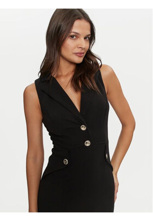 Rinascimento Sukienka koktajlowa CFC0019596002 Czarny Regular Fit. Kolor: czarny. Materiał: syntetyk. Styl: wizytowy