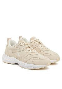 Calvin Klein Jeans Sneakersy Retro Tennis Low Mg Mix Media Wn YW0YW01639 Écru. Kolor: kremowy. Materiał: skóra, zamsz #3
