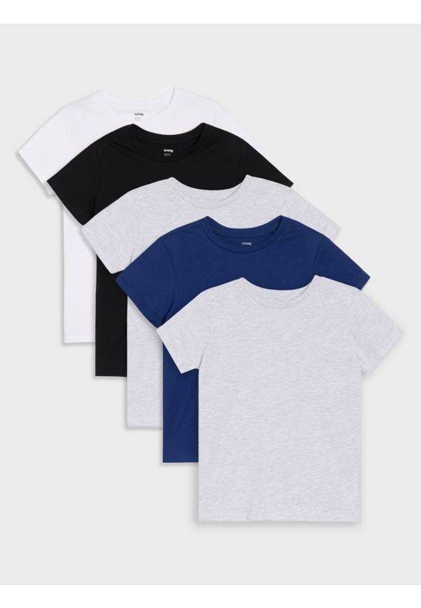 Sinsay - Koszulki w stylu basic 4 pack - mid blue