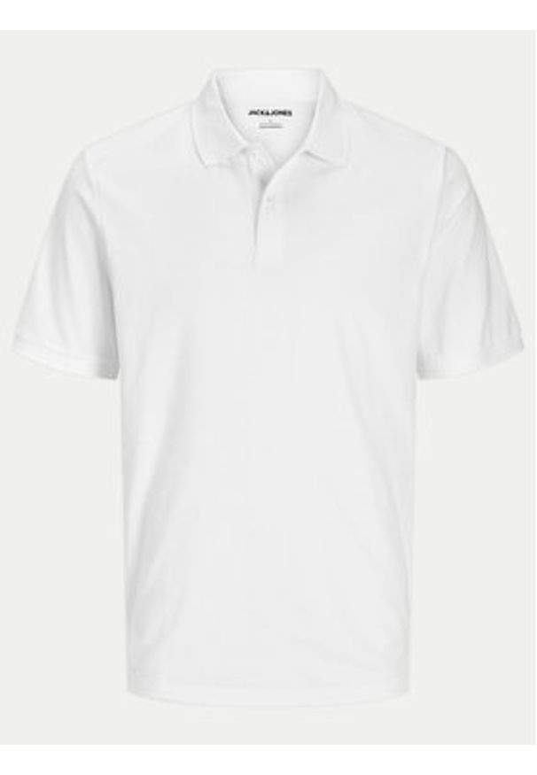 Jack & Jones - Jack&Jones Polo Kane 12270150 Biały Regular Fit. Typ kołnierza: polo. Kolor: biały. Materiał: syntetyk
