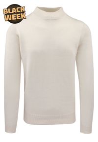 Klasyczny, Bawełniany Półgolf Męski - Brave Soul - Kremowy. Kolor: beżowy, brązowy, wielokolorowy. Materiał: bawełna. Sezon: zima, jesień. Styl: klasyczny #1