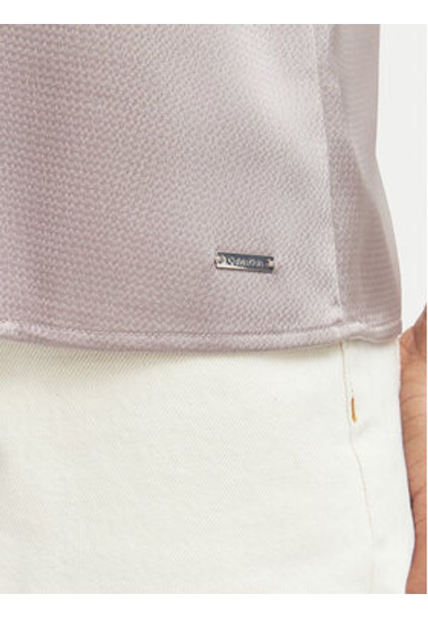 Calvin Klein Bluzka LV044F144G Szary Regular Fit. Kolor: szary. Materiał: syntetyk