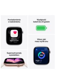 APPLE - apple Watch Series 11 GPS, koperta 46 mm z aluminium w kolorze różowego złota, pasek sportowy w kolorze łagodnego różu - rozmiar M/L. Kolor: złoty, różowy, wielokolorowy. Styl: sportowy