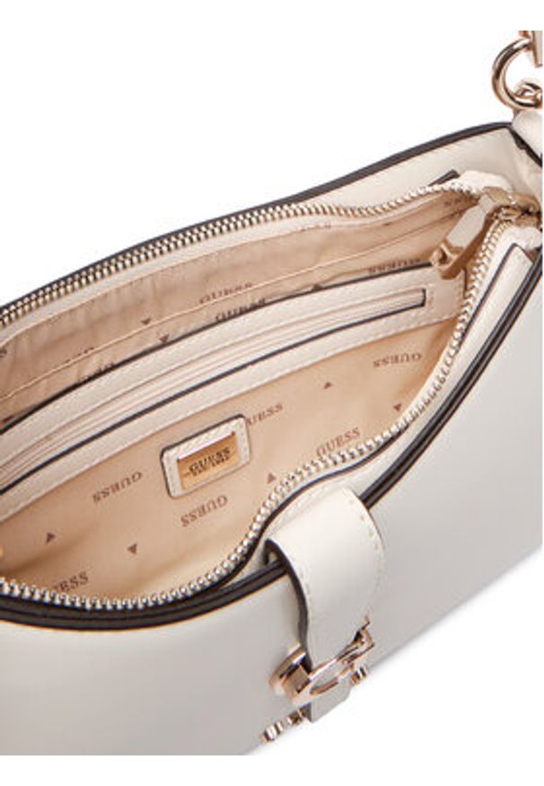 Guess Torebka Carrie HWVG98 96180 Écru. Kolor: kremowy. Materiał: skórzane