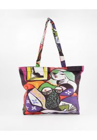 Unisono - MATERIAŁOWA TORBA KOBIETA Z KSIĄŻKĄ 135-1819-1 MULT #1