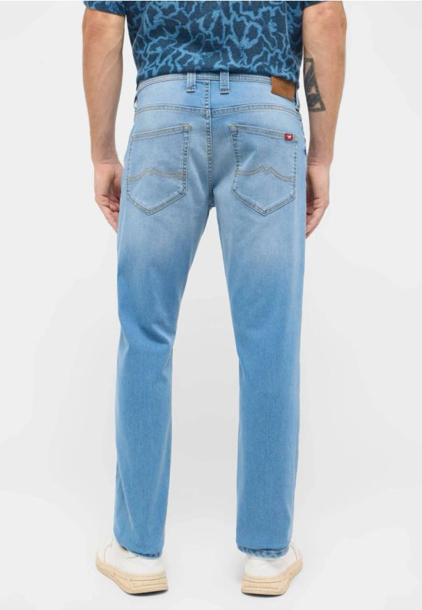 Męskie Spodnie Jeansowe Mustang Style Oregon Slim Denim Blue 1016316 5000 303