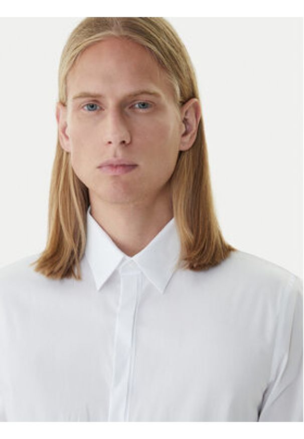 Calvin Klein Koszula LV019EU060 Biały Extra Slim Fit. Kolor: biały. Materiał: bawełna