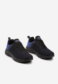 Born2be - Czarno-Niebieskie Płaskie Klasyczne Buty Sportowe ze Sznurowaniem Clarilla. Kolor: czarny. Materiał: jeans. Wzór: aplikacja #3