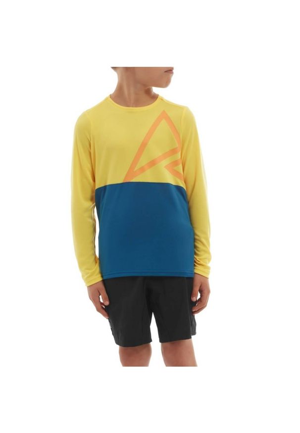 ALTURA - Dziecięcy dżersej z długim rękawem Altura Spark Lightweight. Kolor: wielokolorowy, niebieski, żółty. Materiał: jersey. Długość rękawa: długi rękaw. Długość: długie. Sport: kolarstwo
