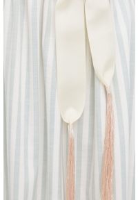 XT Studio sukienka kolor biały midi rozkloszowana. Kolor: biały. Materiał: tkanina. Typ sukienki: rozkloszowane. Długość: midi #4