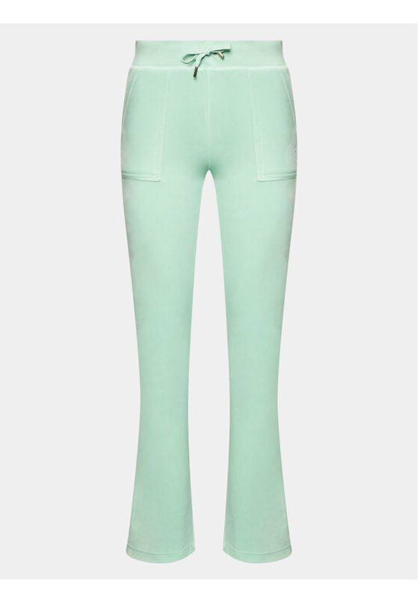 Juicy Couture Spodnie dresowe Del Ray JCAP180 Zielony Regular Fit. Kolor: zielony. Materiał: dresówka, syntetyk