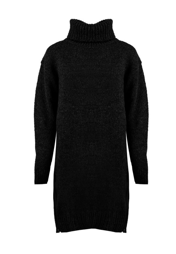 La Haine Inside Us Sweter "Phoenix-Unisex" | A2227 4J | PHOENIX | Kobieta | Czarny. Typ kołnierza: golf. Kolor: czarny. Materiał: akryl, wełna, poliester. Długość: długie. Wzór: aplikacja