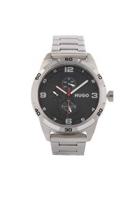 Hugo Zegarek Grip 1530276 Srebrny. Kolor: srebrny