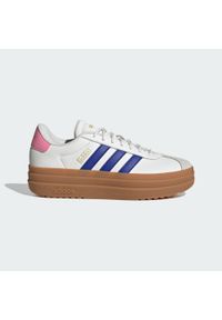 Adidas - Buty VL Court Bold. Kolor: różowy, niebieski, wielokolorowy, biały. Obcas: na platformie. Sport: turystyka piesza