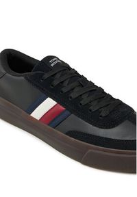 TOMMY HILFIGER - Tommy Hilfiger Sneakersy Cupset Terrace FM0FM05209 Czarny. Kolor: czarny. Materiał: skóra #5